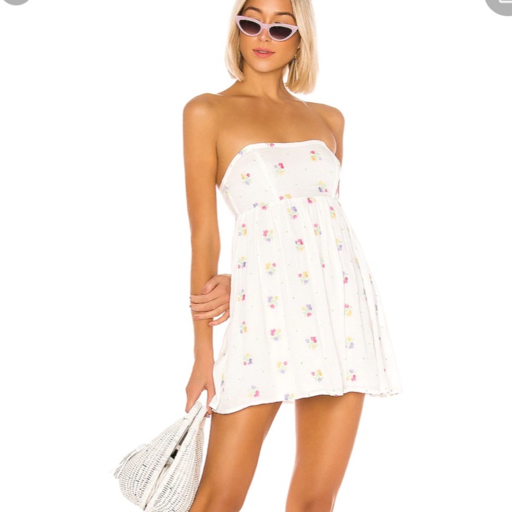 Majorelle Addy Mini Dress in White Multi